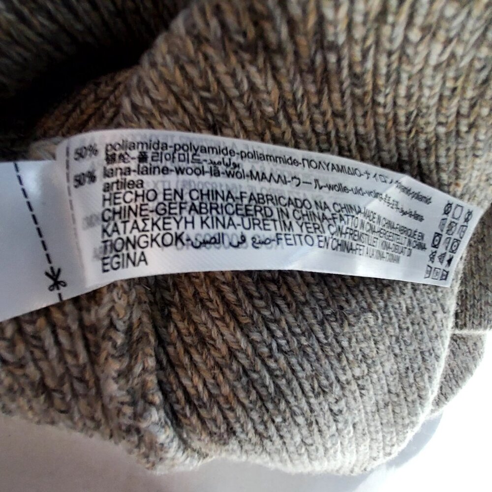 Zara Womens Wool-Blend Ribbed Mini Skirt Size Large Gray Beige New With Tags - Picture 9 of 10